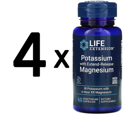 4 x Life Extension Potassium with Extend-Release Magnesium - 60 (249,79 EUR/kg)