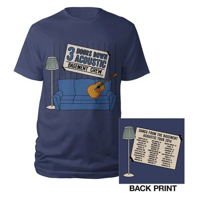 Vintage 3 Doors Down Brad Arnold Summer Tour 2014 T-shirt