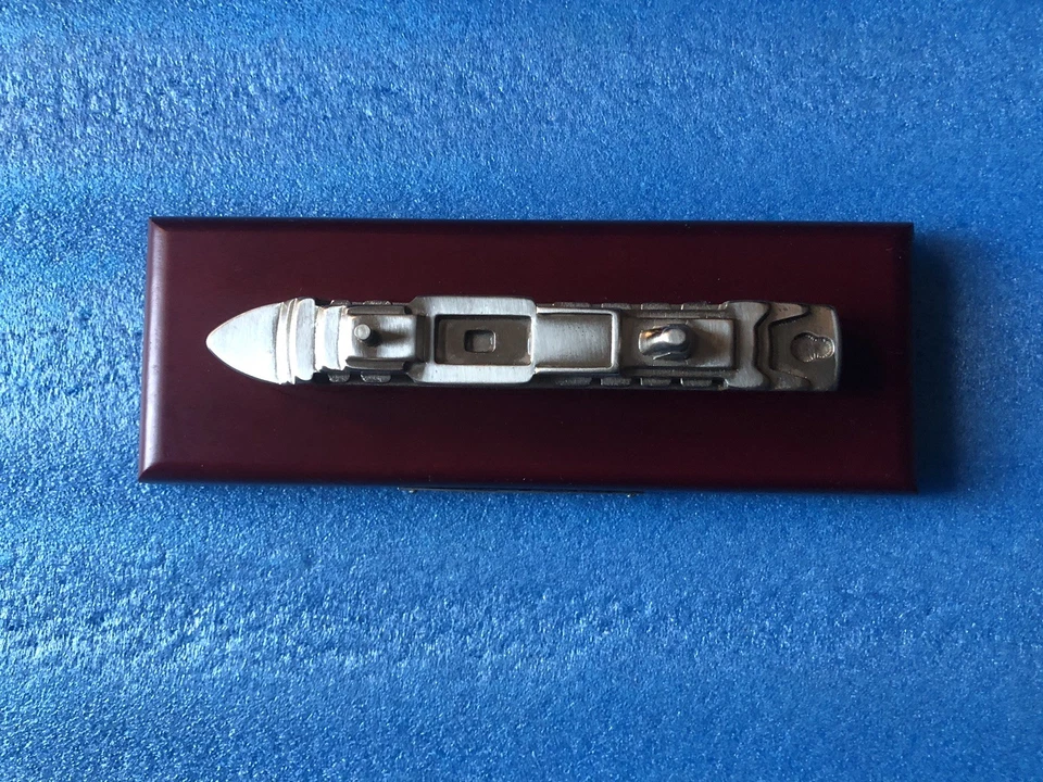 Vecchio modellino nave Costa Europa in metallo su base di legno. Predore BG. - Immagine 2 di 4