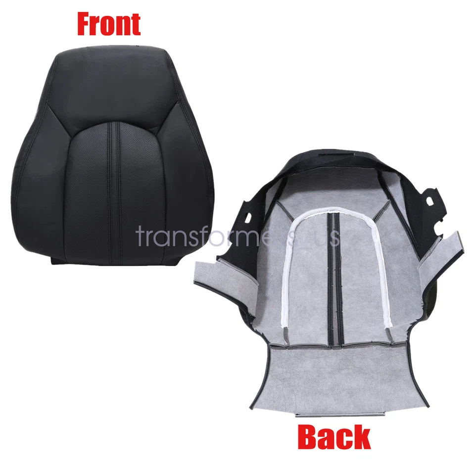 Cubierta de asiento de cuero con respaldo inclinado superior para pasajero negra para Cadillac CTS 2008 2009-2013 Foto 4 de 4