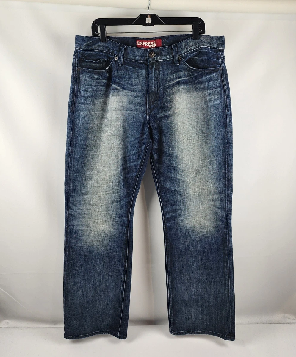 ETHANOL Men's Slim Hyper Stretch Classic Straight Leg Jeans - 34W X 32L, Indigo, 5-Pocket