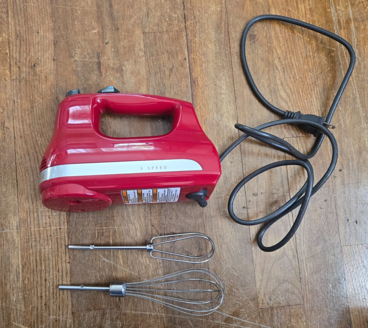 KitchenAid KHM512ER 5-Speed Hand Mixer in Empire Red Incomplete Parts-image