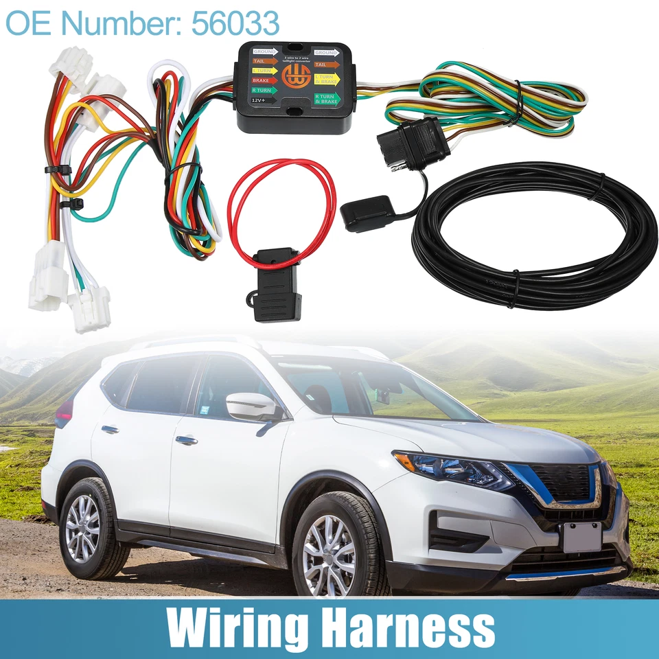 1 juego 56033 arnés de cableado de remolque de 4 pines para Nissan Rogue 2008-2020 Foto 2 de 4