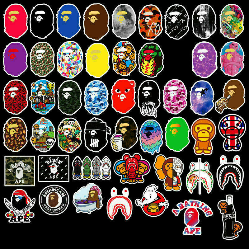 50 Pack Hypebeast Stickers Bomb Vinyl Skateboard Laptop Luggage