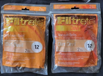 3M Filtrete Dirt Devil 12 Vacuum Belts 2Pc 2 Pack