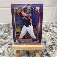 Miguel Palma 2024 Bowman Chrome 1st Refractor Purple 1st 082/250 Astros  