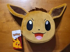 Pokemon EEVEE W/LONG EARS Plush Cosmetic Zipper Make Up Pouch Bag Bioworld