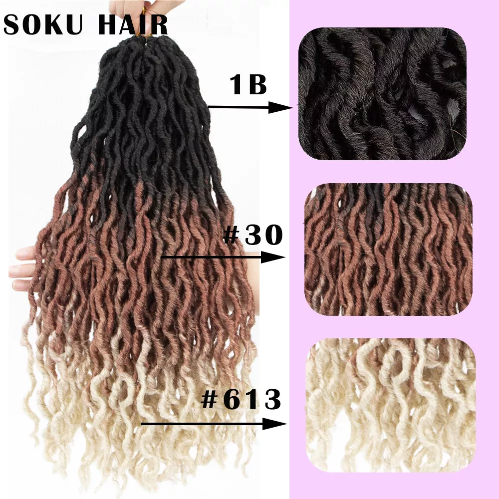 SOKU Synthetic Hair Extensions Jumbo Braids 24inch Long Locks Braiding  Black Hair Crochet Boxed Braid For