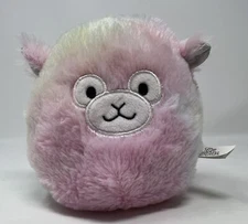 Toy Works Llama Alpaca Round Plush Stuffed Animal Soft Toy Pastel Tie Dye 6”