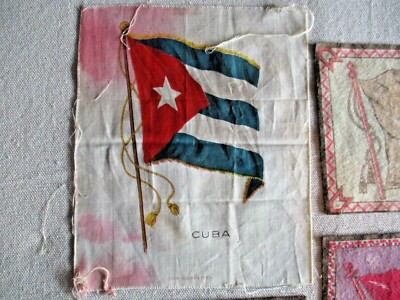 tobacco felts 1917 Flannel Flags 3 Antique 1900's Argentine Rep.,