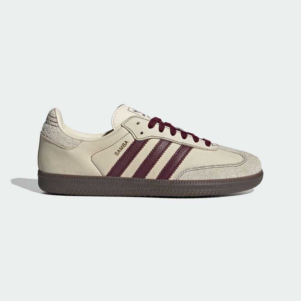 IG1987 adidas Originals WMNS Samba OG Wonder White Maroon Putty