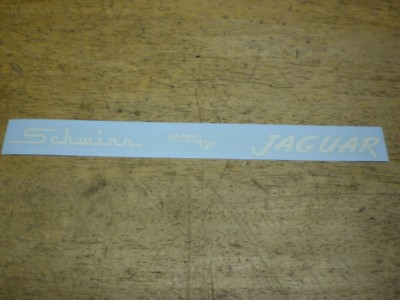Mint Schwinn Approved  Mark V Jaguar 26 Bicycle White Chainguard Decal 