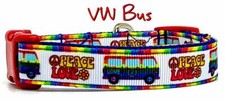 Bus dog collar handmade adjustable buckle collar 5/8" wide or leash