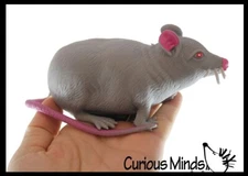 1 Rat Stretchy Sand Filled Mouse -Gross Sensory Fidget Toy Moldable Fun