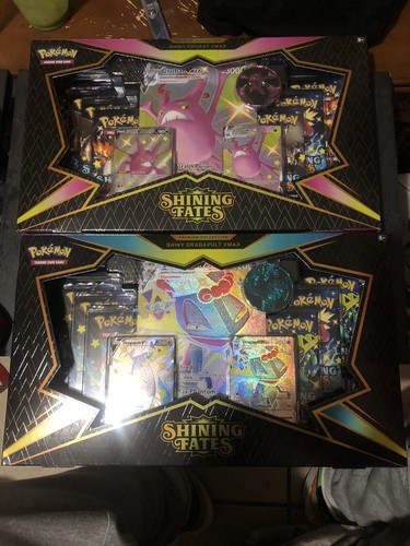 Pokemon Shining Fates Premium Collection Box Crobat & Dragapult VMAX Set sellado