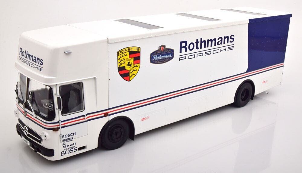 CMR メルセデス O317 レーストランスポーター 　ロスマンズ　ポルシェ CMR Mercedes Benz O317 Porsche Transporter Rothmans 1:18