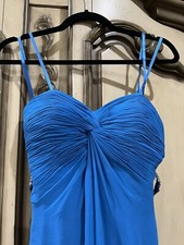 FAVIANA Sz 4 Strapless Sweetheart Low Back Rhinestone Evening Gown High Slit
