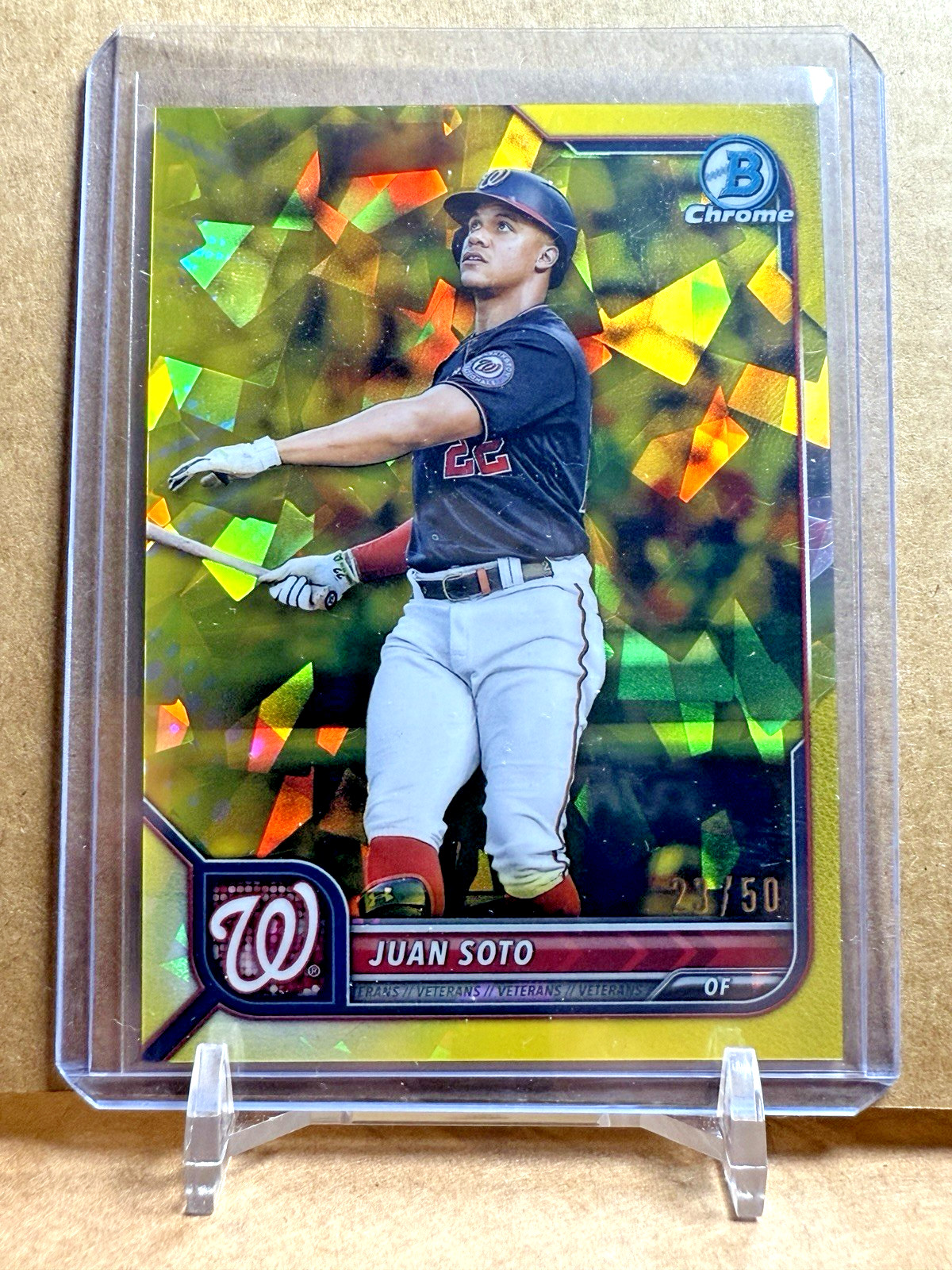 2022 Bowman Chrome Sapphire JUAN SOTO Mets Nationals #30 Yellow Refractor /50