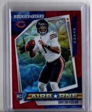Justin Fields 2021 Panini R&S Airborne Red Scope Prizm RC SP #AB-19 Bears