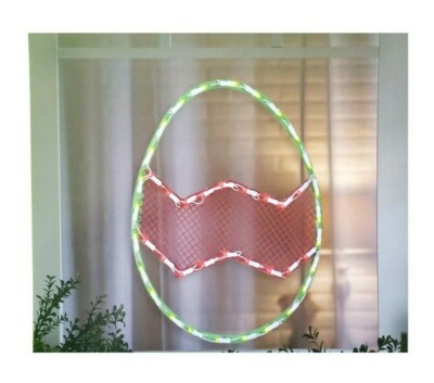 Easter Egg Silhouette Lighted Instant Décor Window Decoration   1 Piece