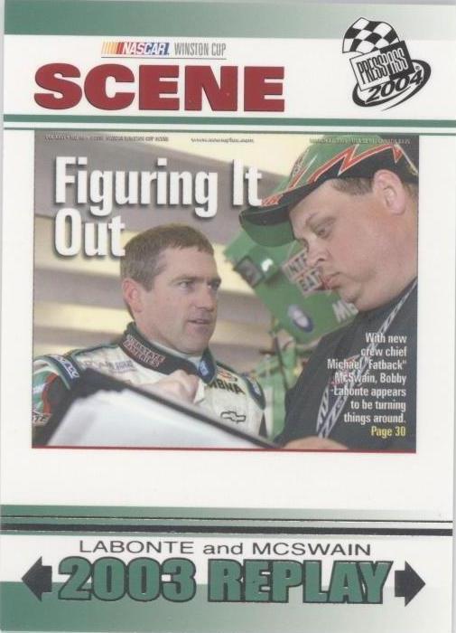 2004 Press Pass - NASCAR Scene Bobby Labonte #77 for sale online | eBay