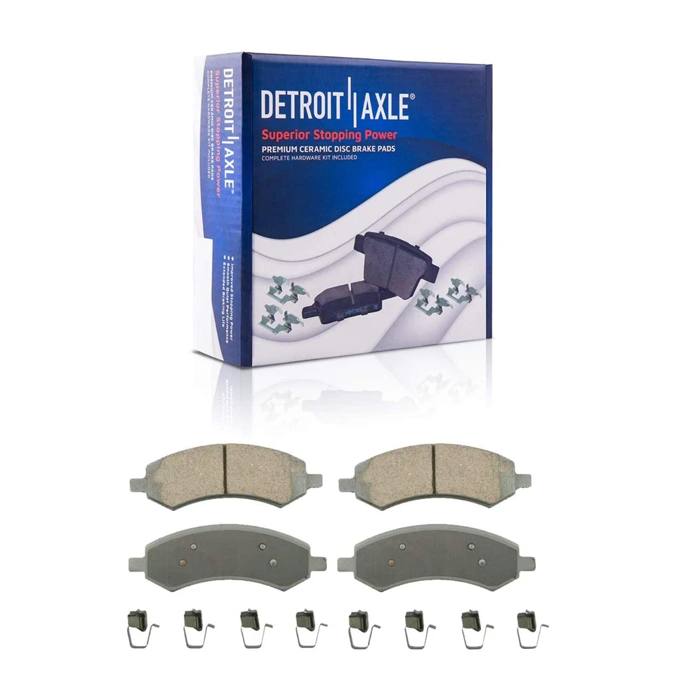 Rotores perforados delanteros traseros + pastillas de freno + tuerca de rueda de 24 piezas para Ram 1500 2012-2018 Foto 4 de 4