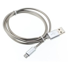 3ft Metal USB Cable Charger Cord Power Wire MicroUSB Sync Fast for SmartPhones