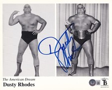 Dusty Rhodes Signed 8x10 Photo BAS COA WWF WCW TNA AWA FCW ECW NWA JCP Auto'd 9
