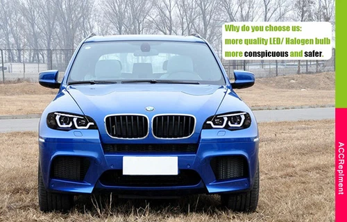 Headlight Assembly For BMW X5 E70 2007-2013 HID Projector LED DRL Replace OEM - Picture 6 of 14