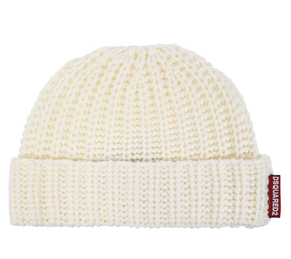 ШАПОЧКА С ЛОГОТИПОМ DSQUARED2 ШЕРСТЯНАЯ ВЯЗАНАЯ ШАПОЧКА MÜTZE HUT СДЕЛАНО В ИТАЛИИ KNM016001W000011063