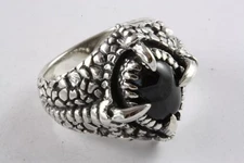 Dragon Ring Claws Gothic Signet Ring 925 Real Silver / 466