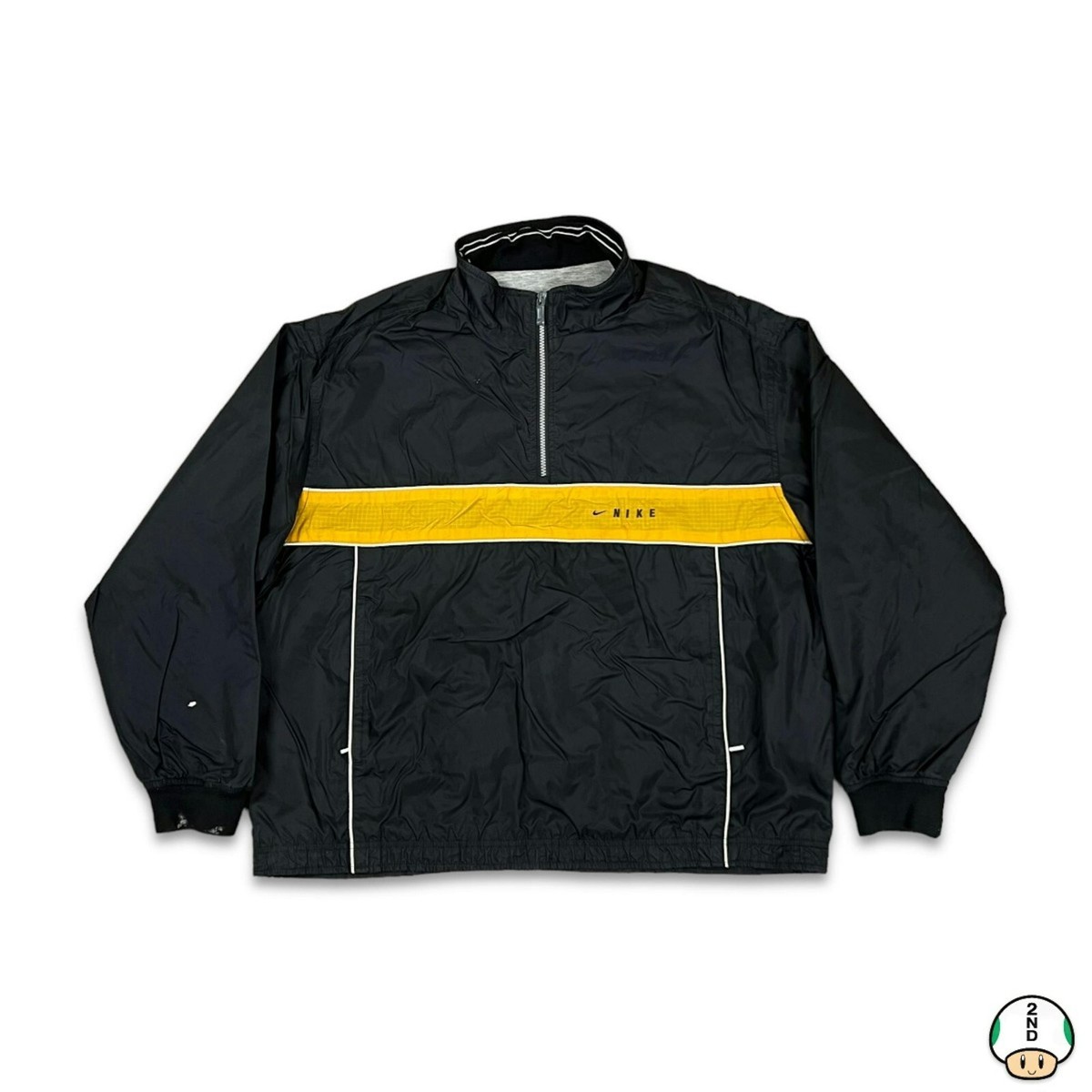 Vintage Nike Sportswear Jacket Mens Large Black Swoosh Full Zip 