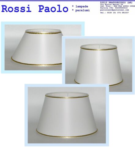 Rossi paolo paralume tessuto bianco o avorio con rifinitura oro - made in Italy - Imagen 1 de 9