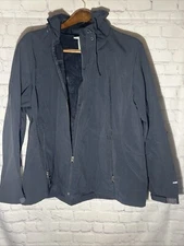 Free Country Womens Long Sleeve Jacket  Hooded Zip Up XXL Black Fleece Lined