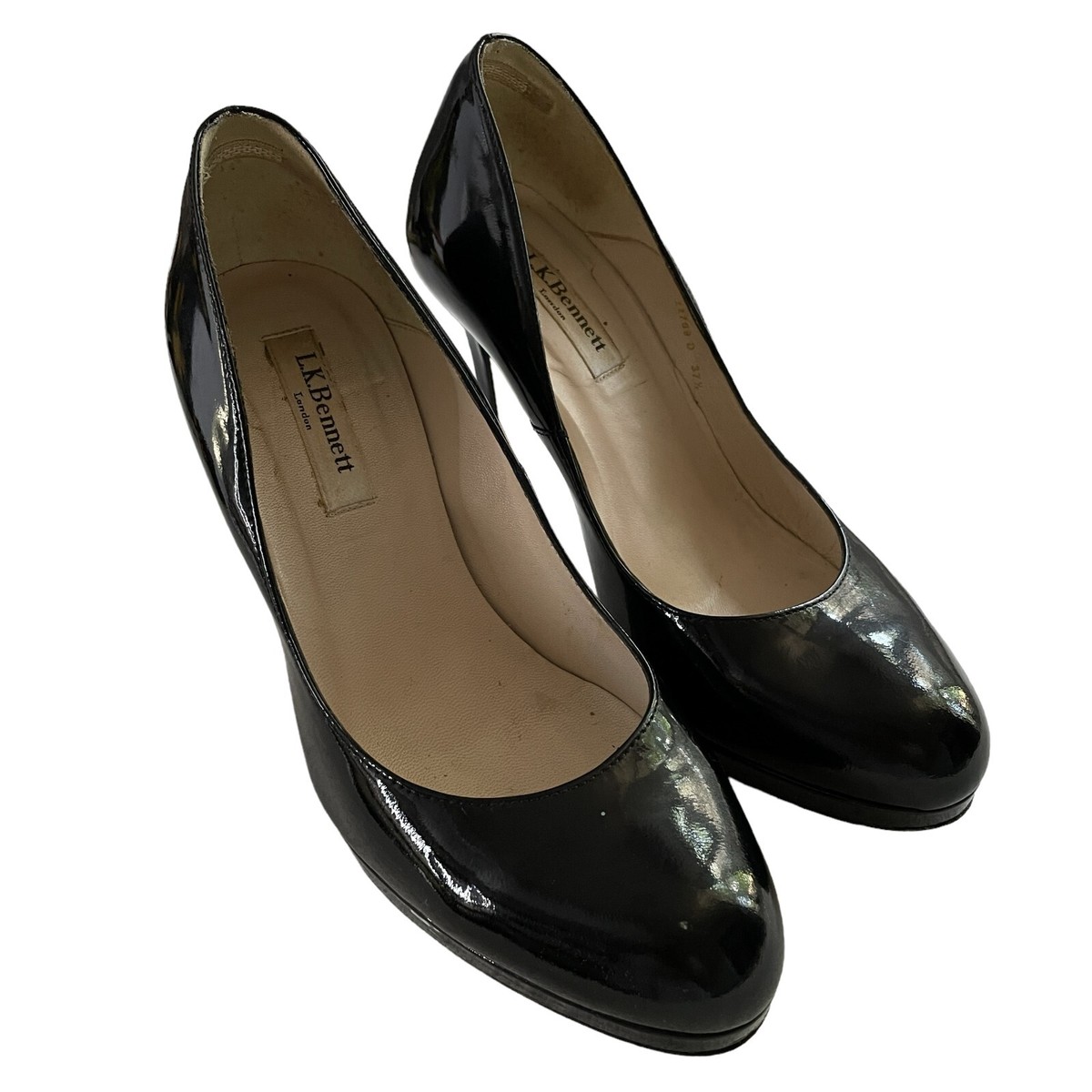 L.K. Bennett Stila black patent leather pumps High Heels 37.5 / 7