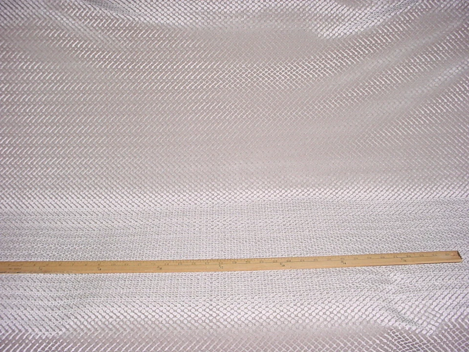 1-3/4Y Duralee 180992 Leigh Silver Posh Silver Geo Velvet Upholstery Fabric - Image 2 of 4