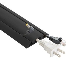 15feet Cord Protector With 3channels For Floor 15ft Black