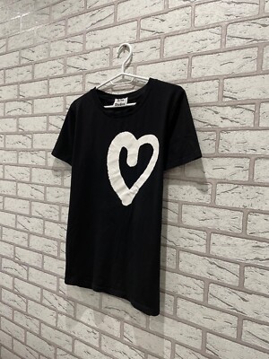 Acne Studios ハートロゴ Tシャツ ブラック Acne Studios Heart Black T Shirt Tee Women's addy symbol he ss15