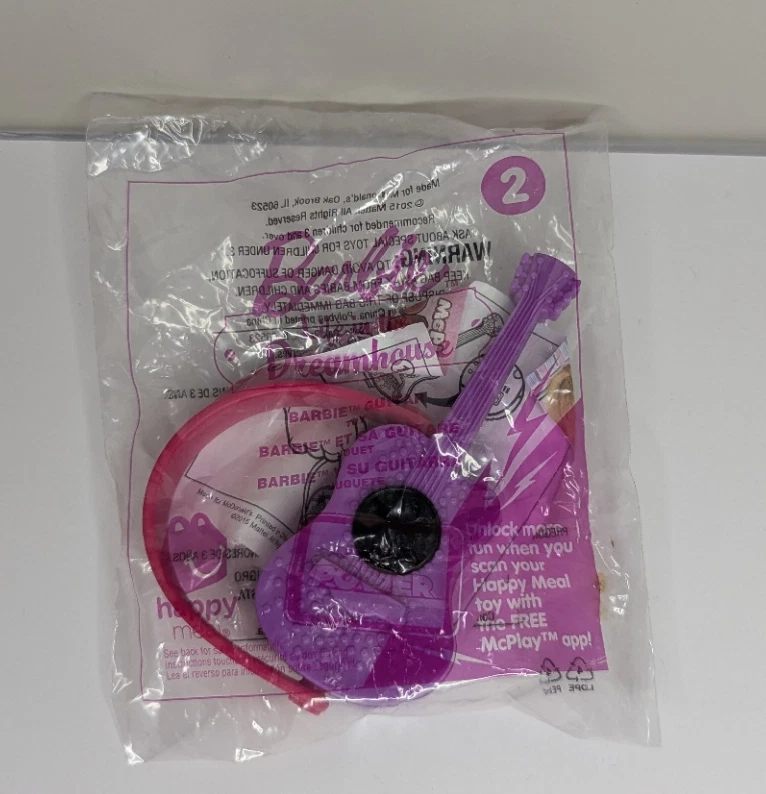 2015 McDonald's Toy, 2-Barbie Guitar - Barbie Life in the Dreamhouse Unopened - Image 1 of 1