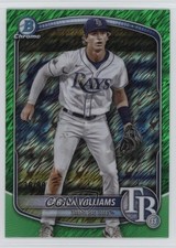 2025 Bowman Chrome Prospects Green Shimmer Refractor 36/99 Carson Williams 1i7n