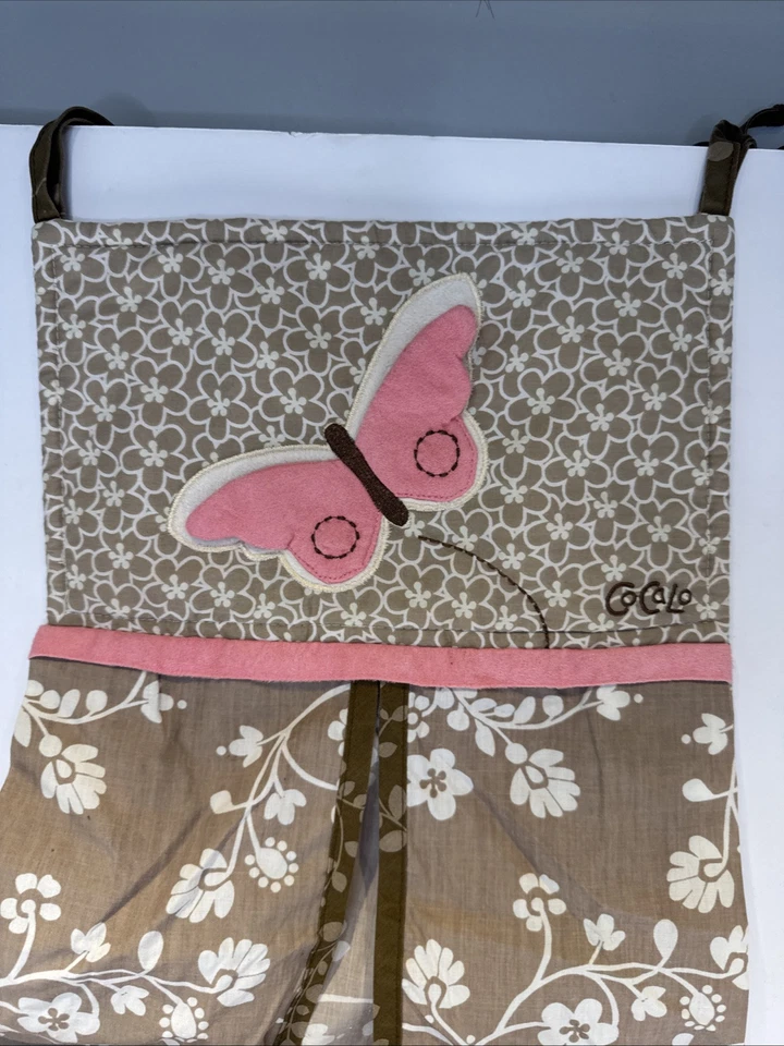 CoCalo MIA ROSE Suporte para Fraldas Pendurado para Bebê Empilhador FLOR BORBOLETA MARROM ROSA - Imagem 3 de 4