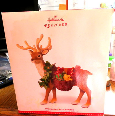 Hallmark Keepsake Father Christmas Reindeer 2016 Table Decoration Holiday Figure