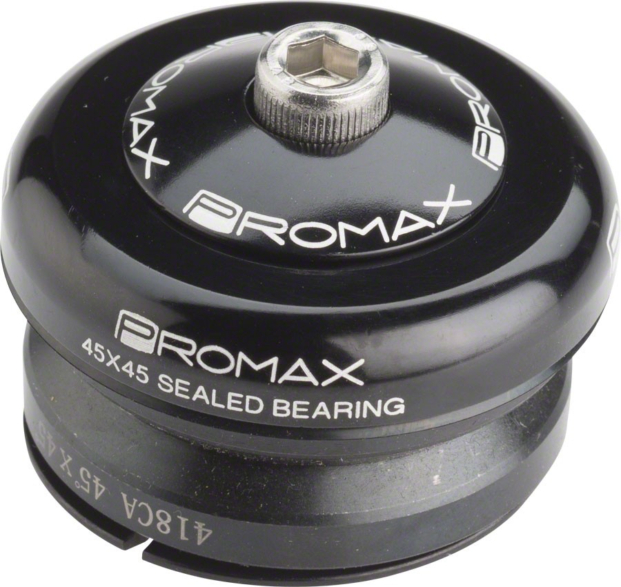 Promax IG-45 Alloy Sealed Integrated Headset 45x45 Bearings, Black, 1-inch