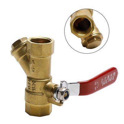1/2'' BSP Equal Female Thread Brass Y Type Strainer Filter Ball Valve