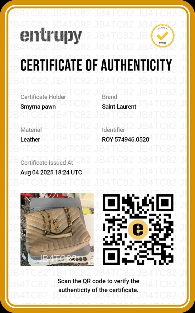 SAINT LAURENT Borsa grande trapuntata YSL Lou Lou beige SPB MS 352445