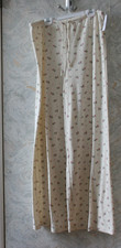 GAP Body pajama pant.Size Medium.Cotton blend.Ivory  pink mini rose prints NWT