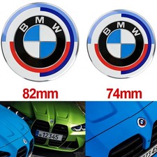 Bmw 50th Anniversary Logo Badge Front Rear Bonnet Boot Emblem 82mm 74mm New Bmw 50th Anniversary Logo Badge Front Rear Bonnet Boot Emblem 82mm 74mm New