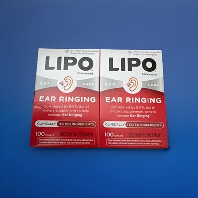 Lipo Flavonoid Ear Ringing Supplement 100ct X 2 Boxes EXP 06/2028+Free Shipping!