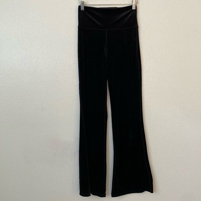 Athleta XS Elation Velvet Flare Pants in Black