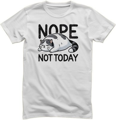 Hybris T-Shirt Lazy Cat-Nope Not Today Tee HY-1-CAT025